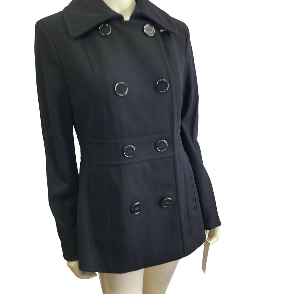 KENNETH COLE NEW YORK DOUBLE BREASTED WOOL BLEND COAT SIZE 10 NEW WITH TAG